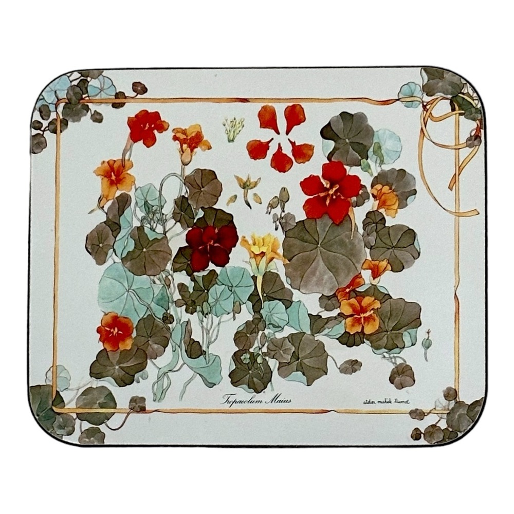 Vtg Jason Coasters Set of 6 New Zealand "Atelier Michele Trumel Botanical Floral